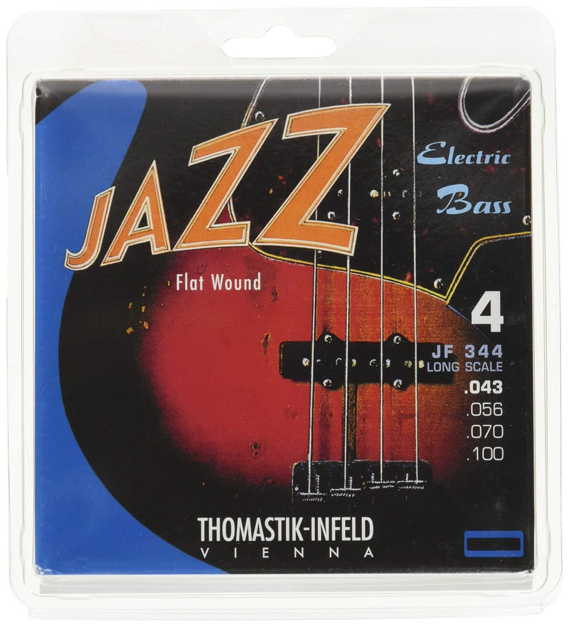 Thomastik-Infeld أوتار جيتار البيس من توماسيتك-إنفيلد - أوتار مسطحة للبيس لصوت جاز تقليدي غني ودافئ - مجموعة أوتار متينة تشمل JF34043 JF34056 JF34070 JF34100 - مصنوعة في فيينا - Image 1